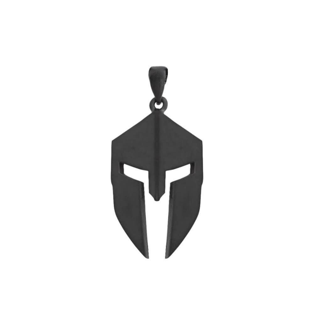 SPARTAN HELMET NECKLACE - BLACK