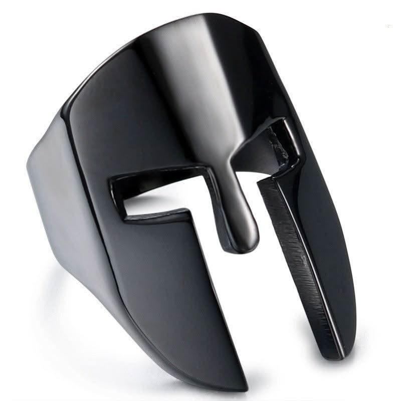 SPARTAN HELMET RING - BLACK