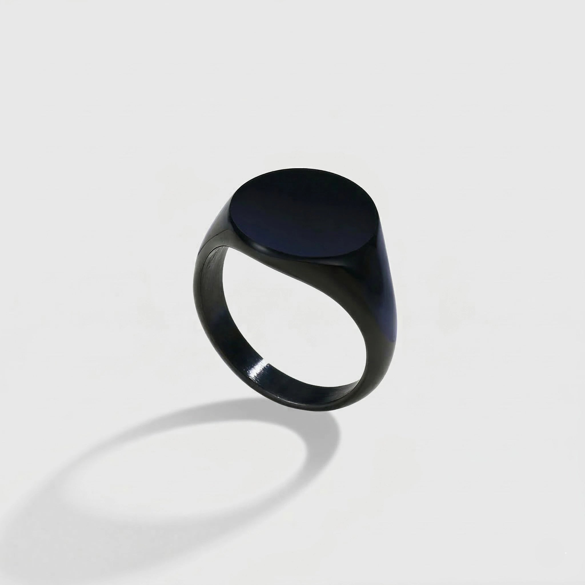BOUJISPHERE - ROUND SIGNET RING - BLACK
