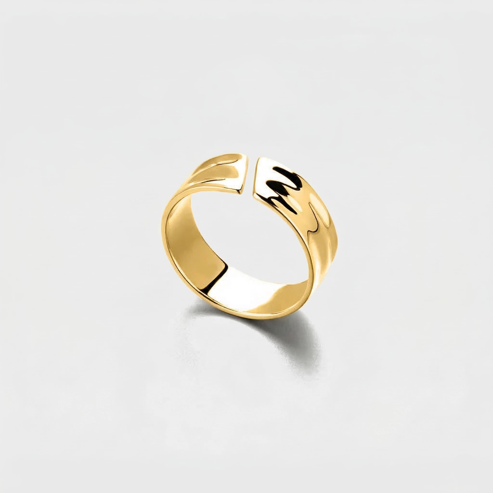 BOUJISPHERE - TIDAL CURVE RING - GOLD