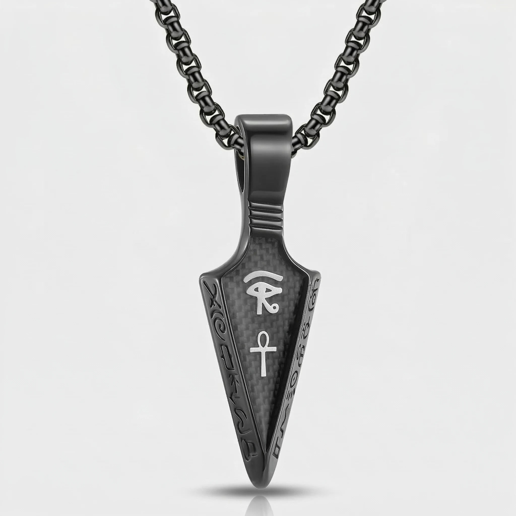 BOUJISPHERE HORUS EYE NECKLACE - BLACK