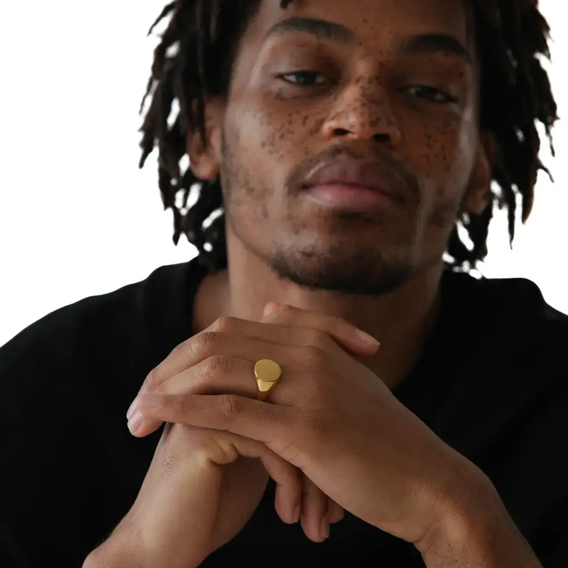 ROUND SIGNET RING - GOLD