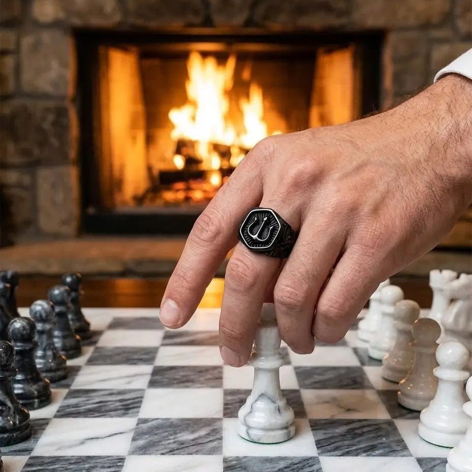 POSEIDON RING - BLACK