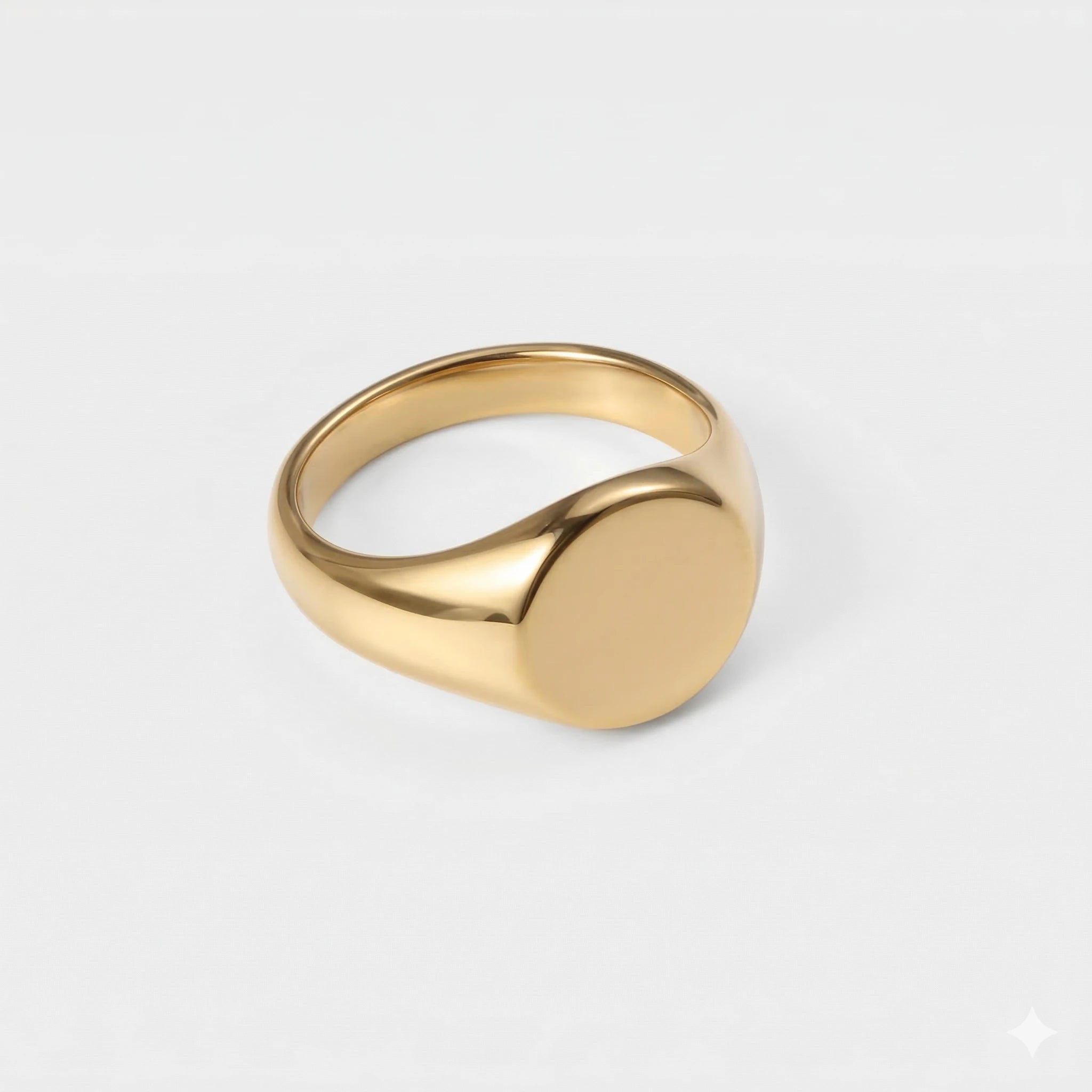 ROUND SIGNET RING - GOLD