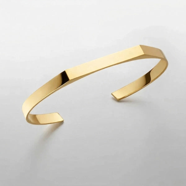 RECTANGLE CUFF BRACELET - GOLD