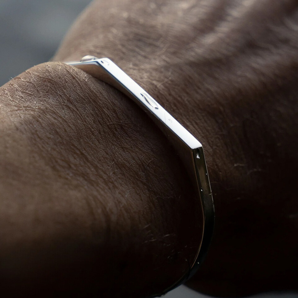 RECTANGLE CUFF BRACELET - SILVER