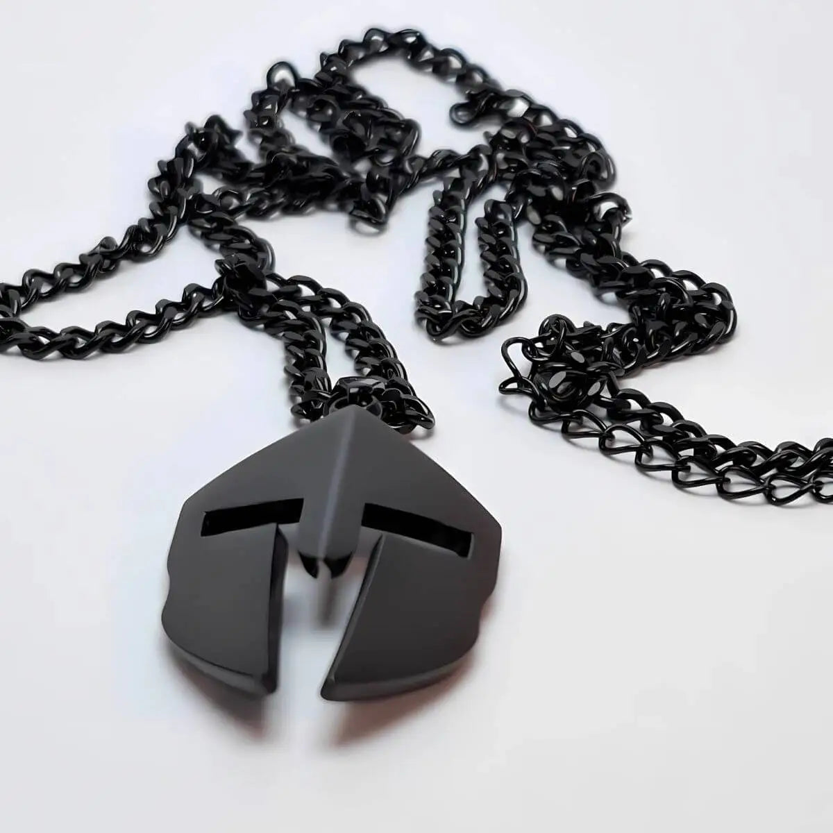SPARTAN HELMET NECKLACE - BLACK