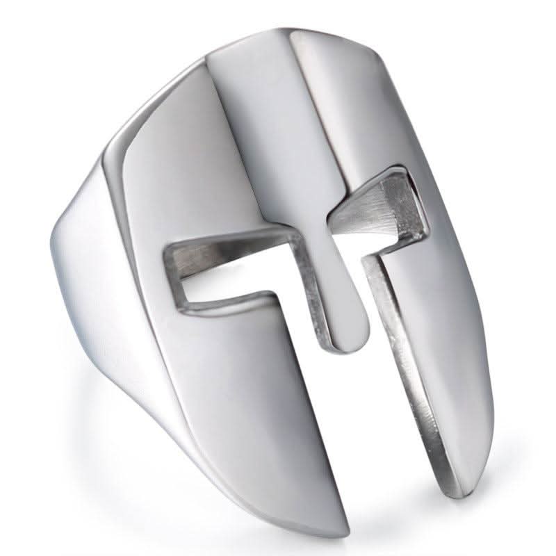 SPARTAN HELMET RING - SILVER