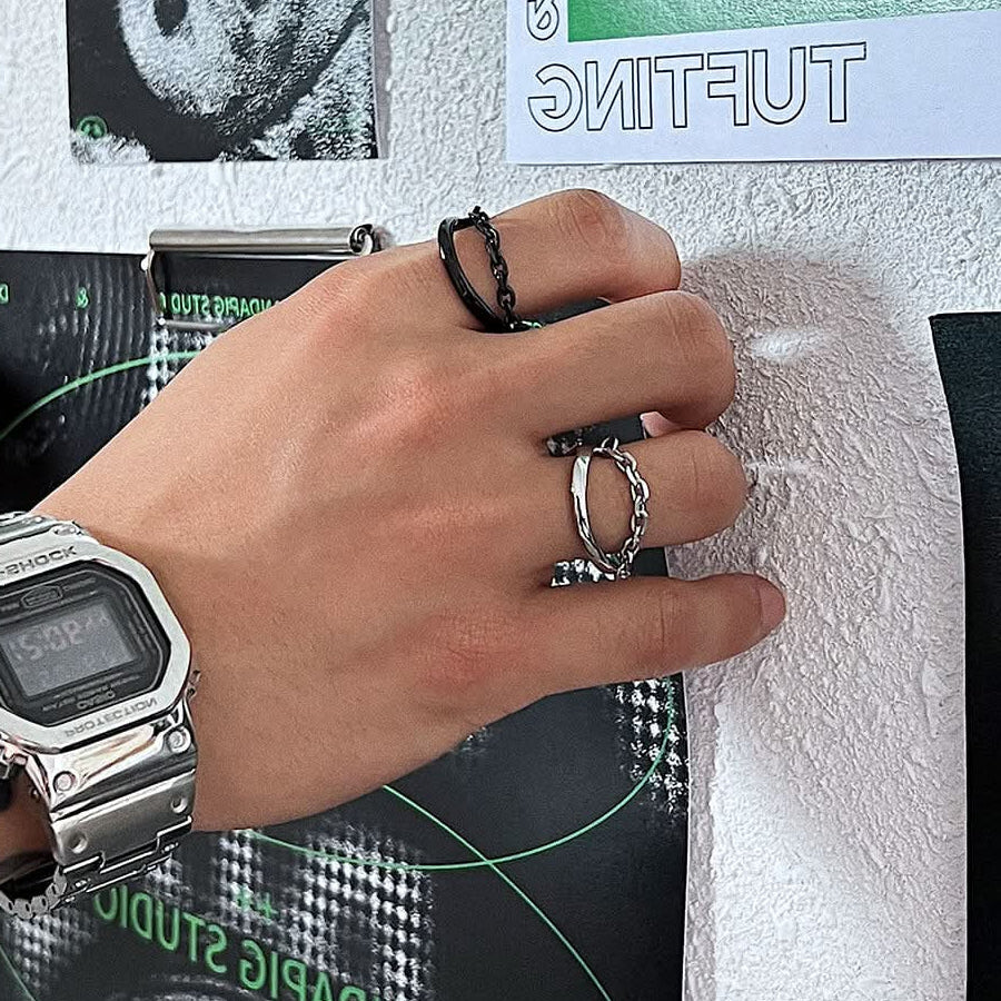 DOUBLE LAYER RING - SILVER - Boujisphere