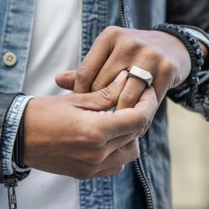 FLAT - TOP RING - SILVER - Boujisphere
