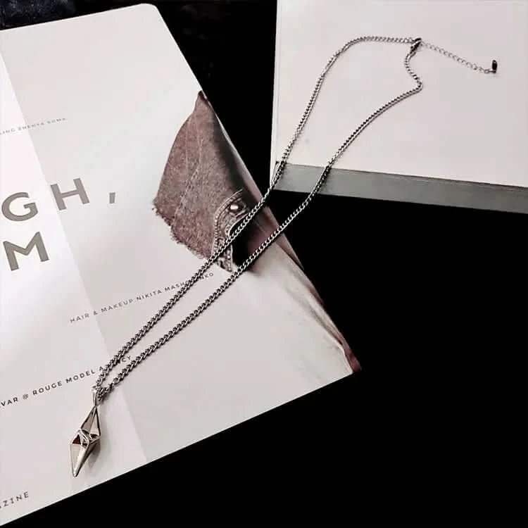 HEPHAESTUS DIAMOND NECKLACE - SILVER - Boujisphere