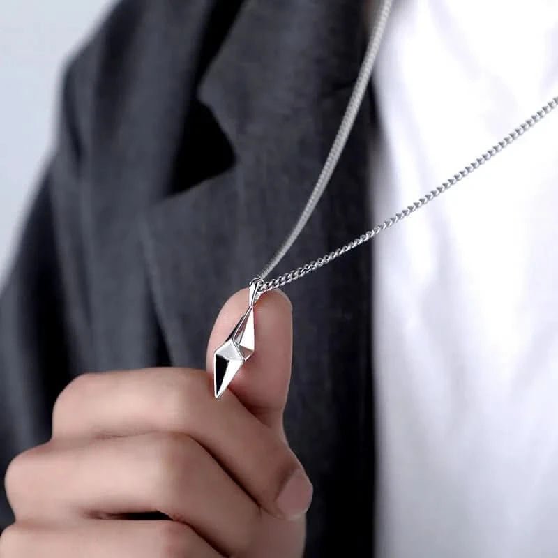 HEPHAESTUS DIAMOND NECKLACE - SILVER - Boujisphere