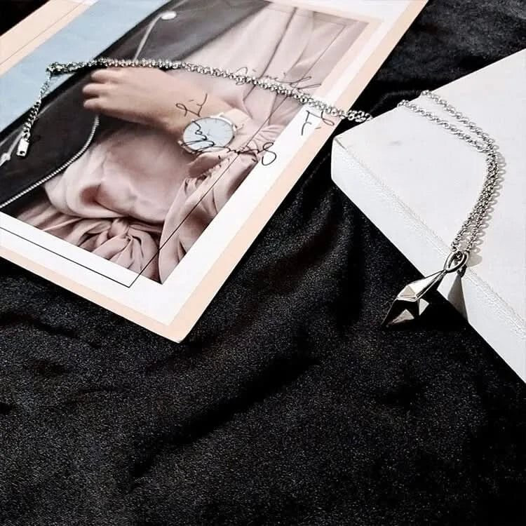 HEPHAESTUS DIAMOND NECKLACE - SILVER - Boujisphere