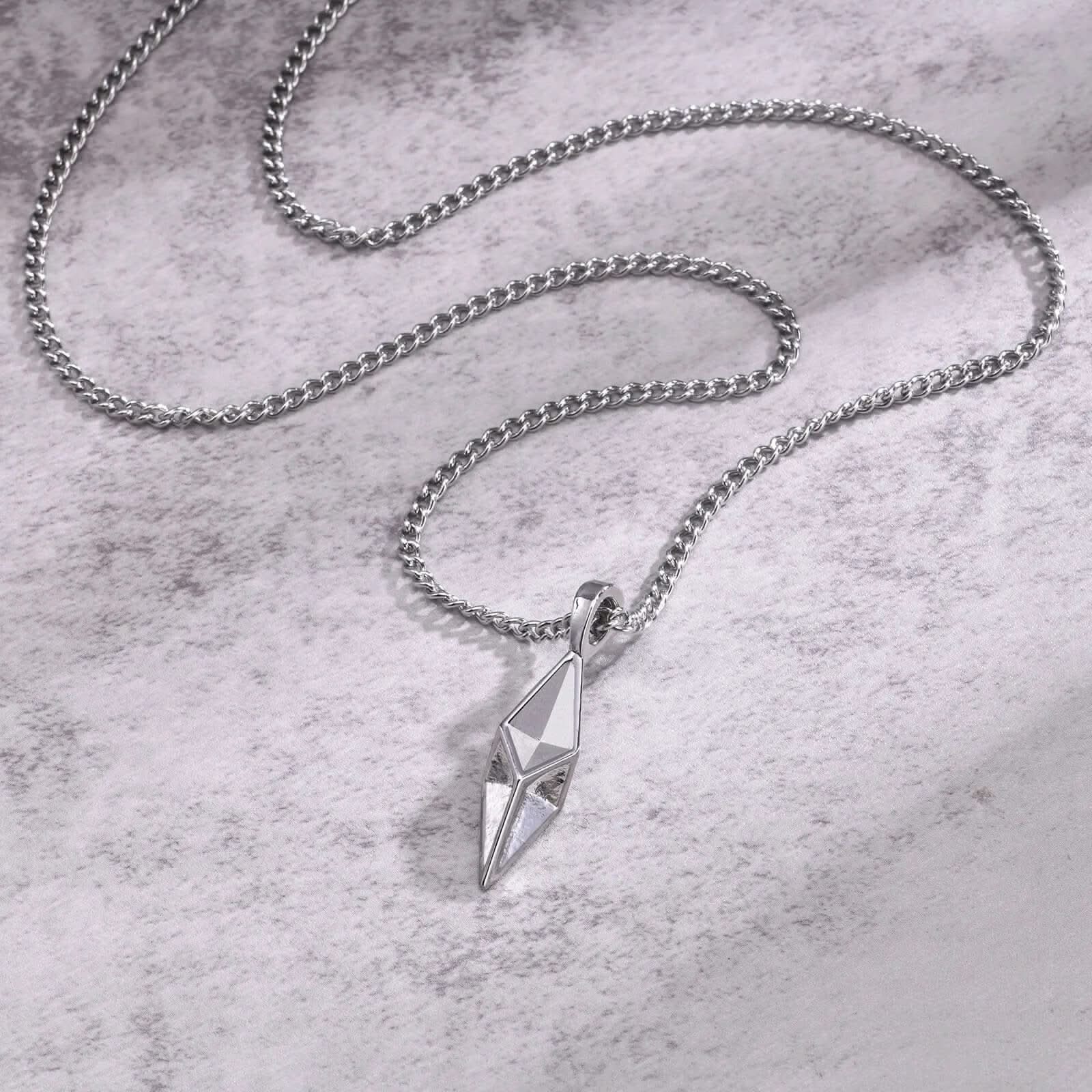 HEPHAESTUS DIAMOND NECKLACE - SILVER - Boujisphere