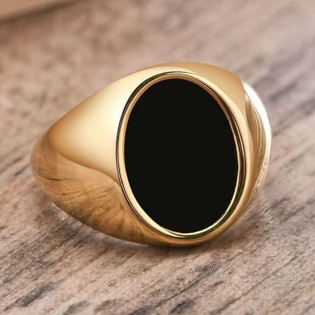OVAL AGATE RING - GOLD - Boujisphere
