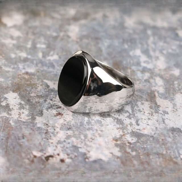 OVAL AGATE RING - SILVER - Boujisphere