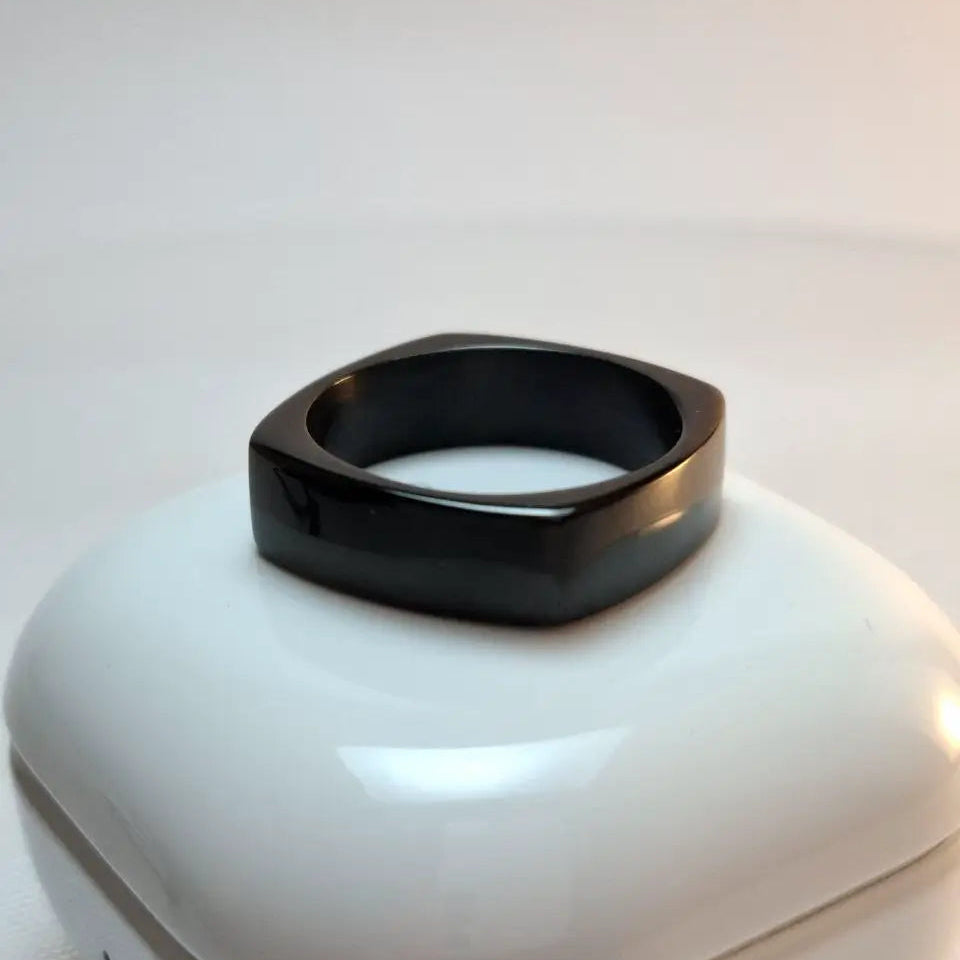 THIN SQUARE RING - BLACK