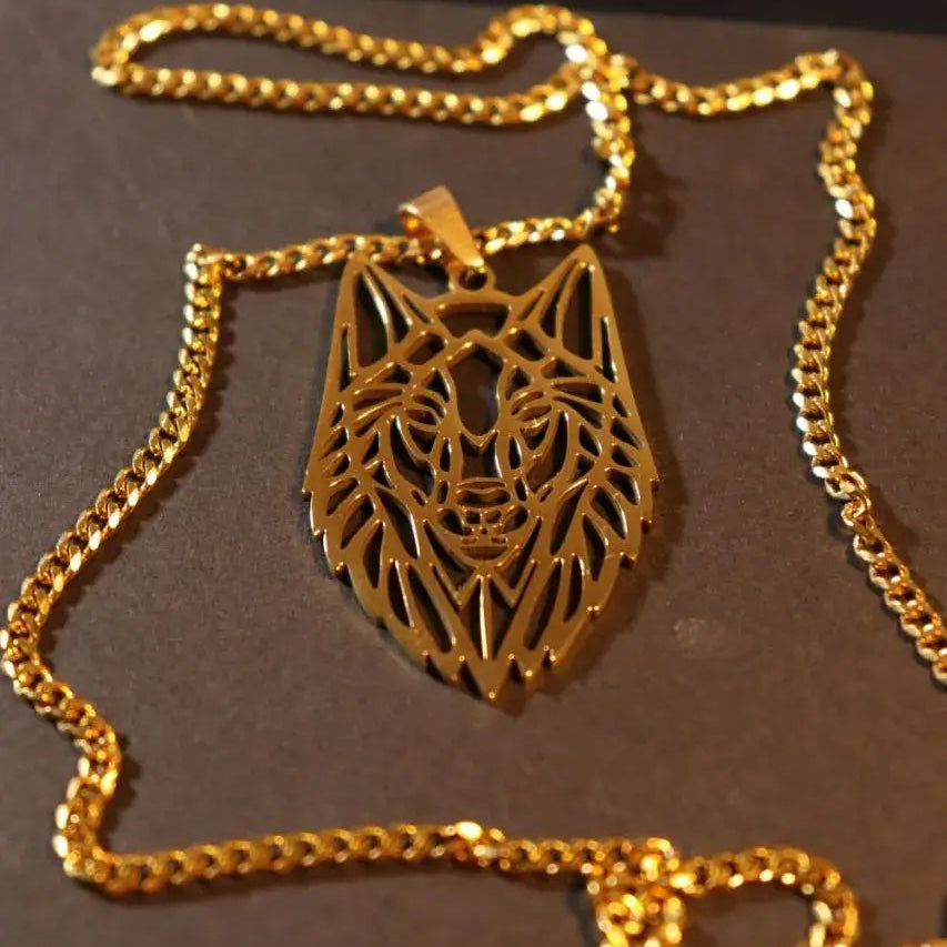 WOLF NECKLACE - GOLD