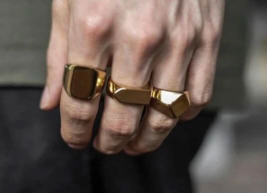 SQUARE RING - GOLD - Boujisphere