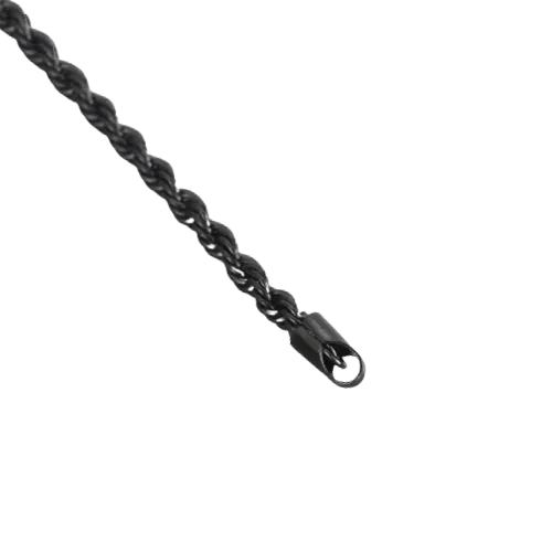 TWIST CHAIN BRACELET - BLACK - Boujisphere