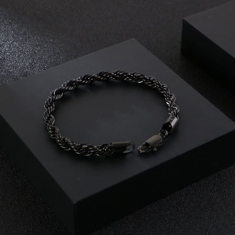 TWIST CHAIN BRACELET - BLACK - Boujisphere
