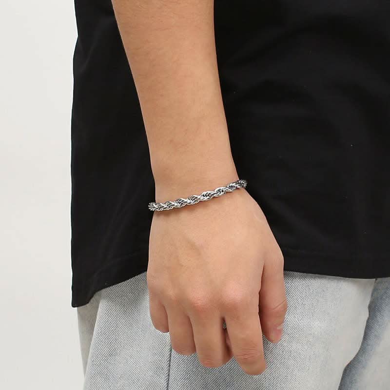 TWIST CHAIN BRACELET - SILVER - Boujisphere