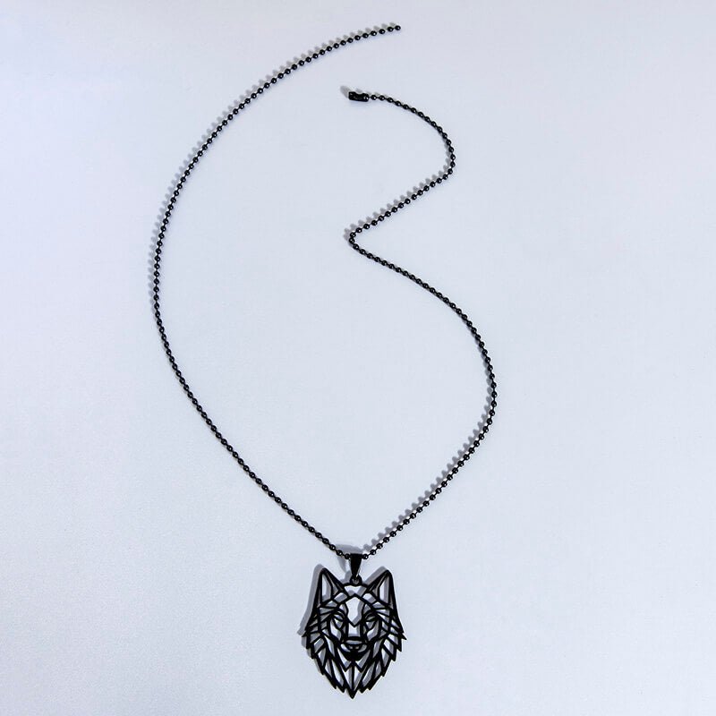 WOLF NECKLACE - BLACK - Boujisphere