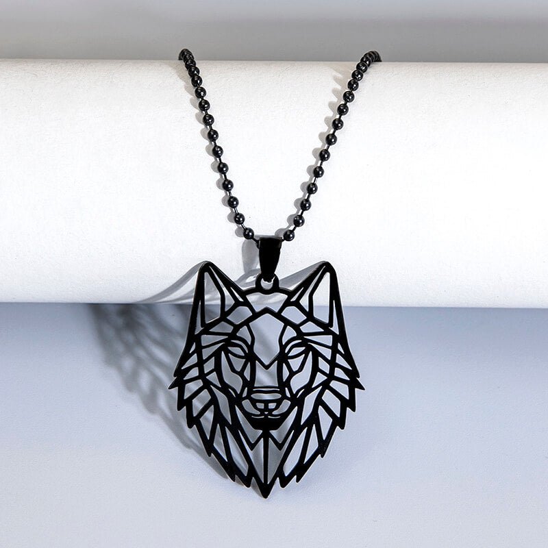 WOLF NECKLACE - BLACK - Boujisphere