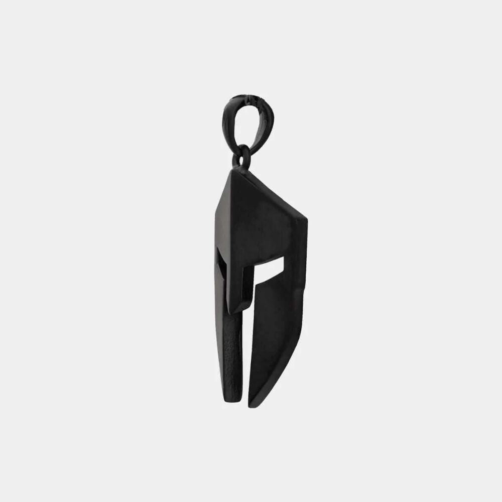 SPARTAN HELMET NECKLACE - BLACK