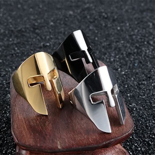 SPARTAN HELMET RING - SILVER