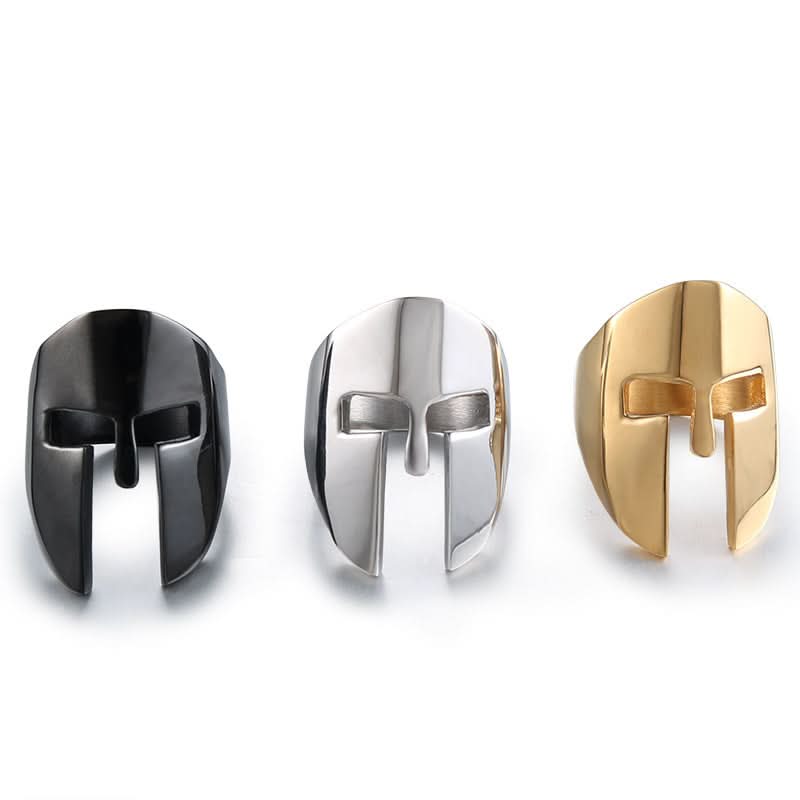 SPARTAN HELMET RING - BLACK