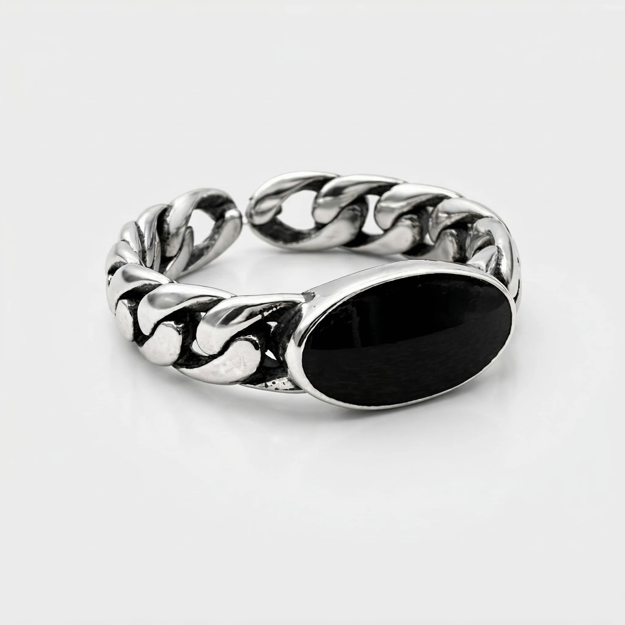 BOUJISPHERE - AGATE LINK CHAIN RING