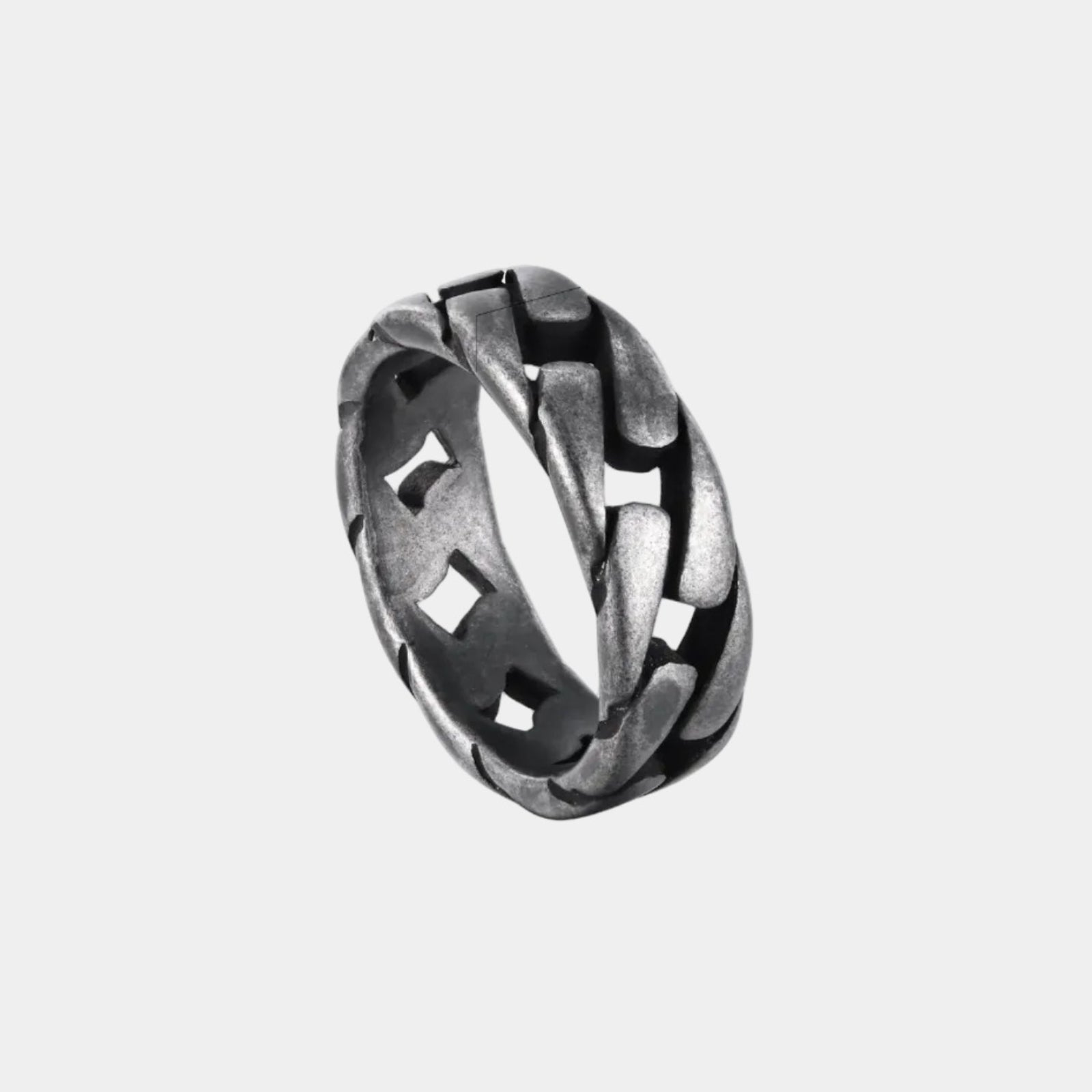 BOUJISPHERE - FLAT LINK CHAIN RING - GRAY