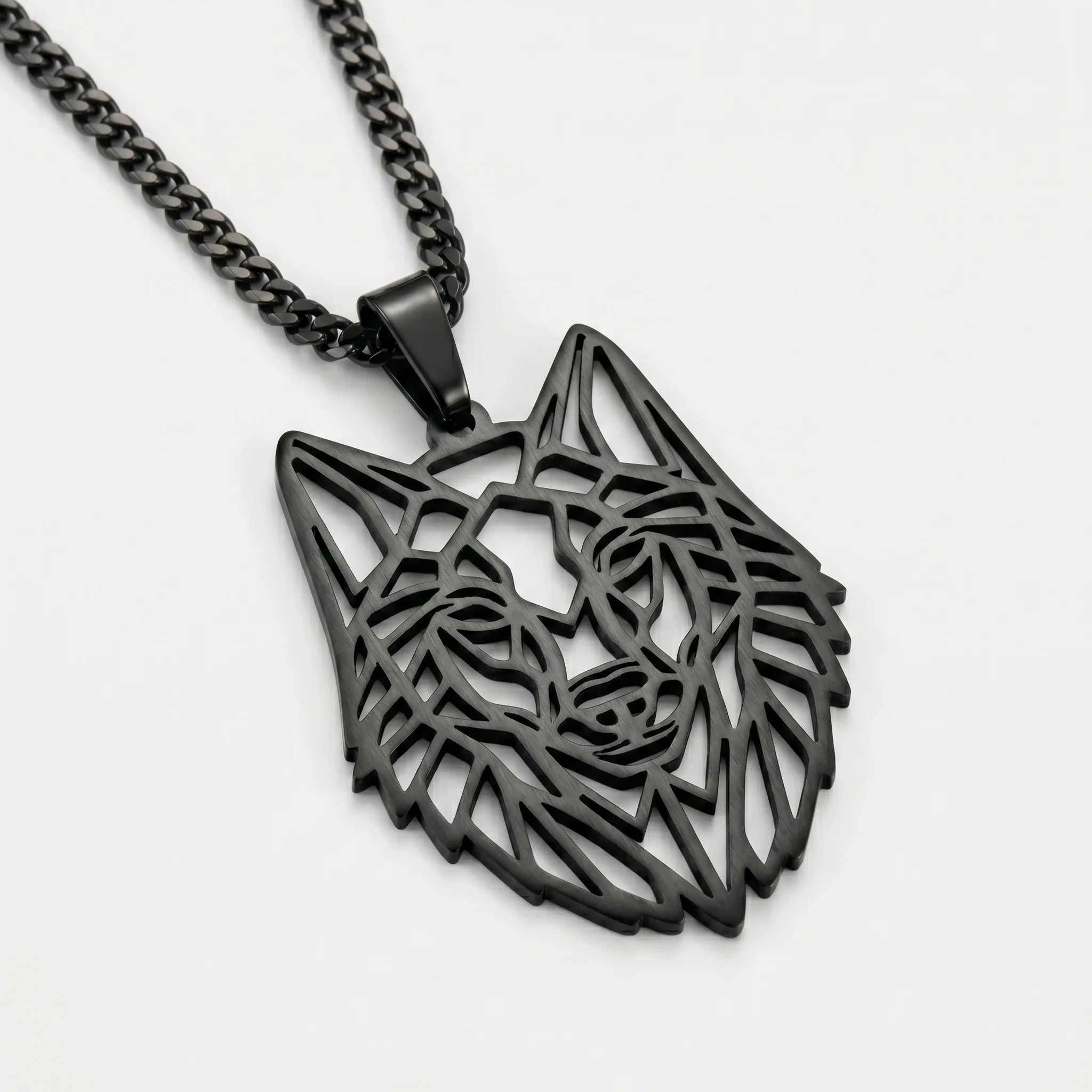 WOLF NECKLACE - BLACK