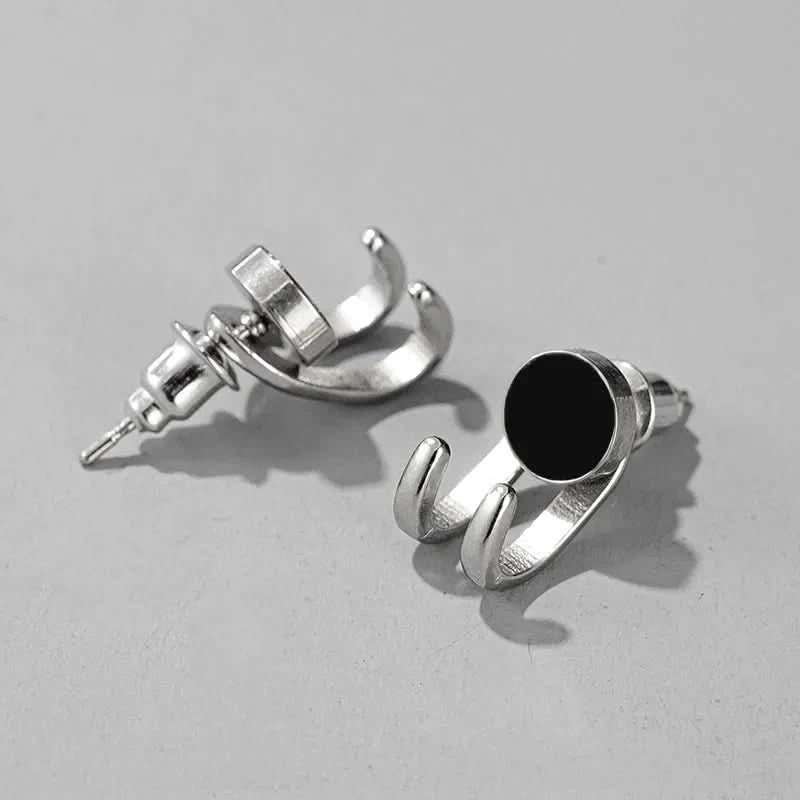 AGATE WITH CLAWS EARRING - BLACK - Boujisphere