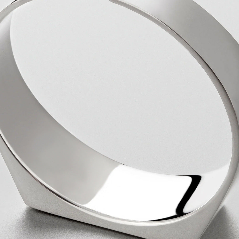 RECTANGLE SIGNET RING - SILVER
