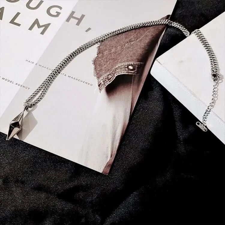 HEPHAESTUS DIAMOND NECKLACE - SILVER - Boujisphere