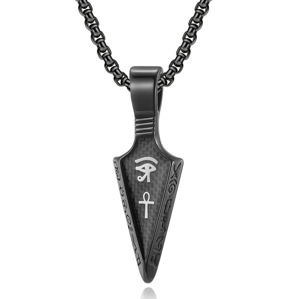 HORUS EYE NECKLACE - BLACK - Boujisphere