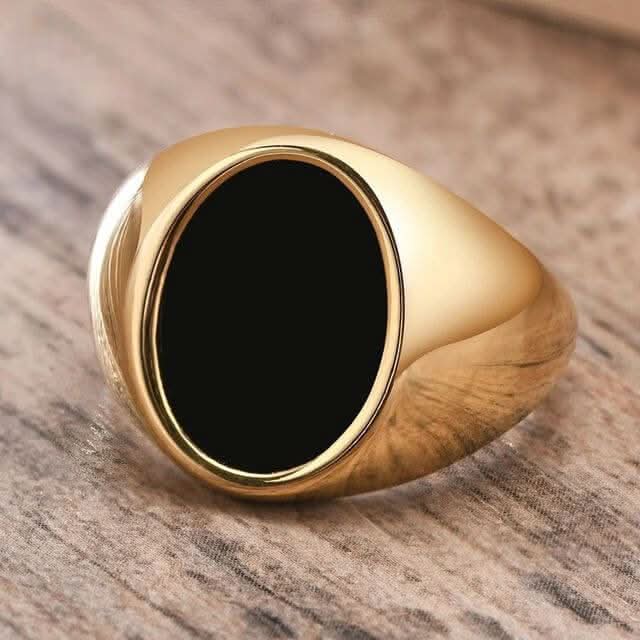 OVAL AGATE RING - GOLD - Boujisphere