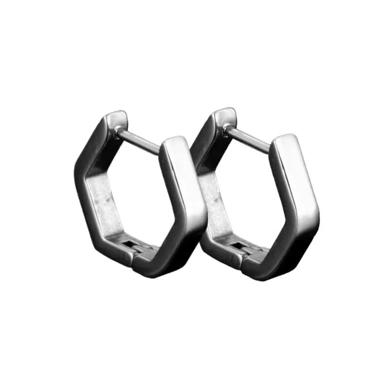 PENTAGON EARRING - SILVER - Boujisphere