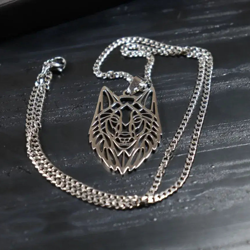 WOLF NECKLACE - SILVER