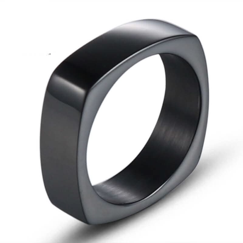 THIN SQUARE RING - BLACK - Boujisphere