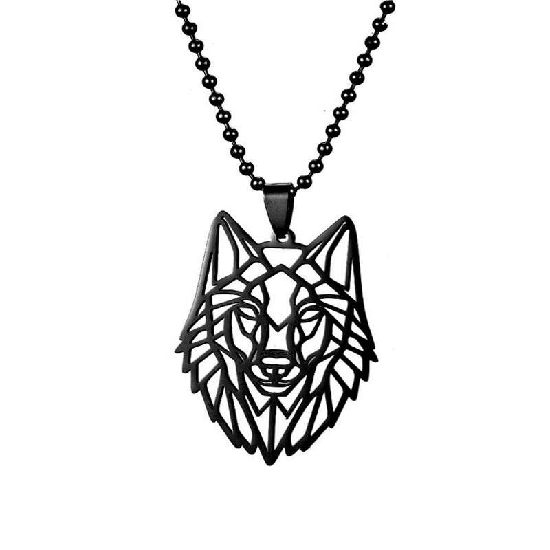 WOLF NECKLACE - BLACK - Boujisphere