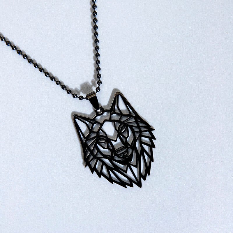 WOLF NECKLACE - BLACK - Boujisphere